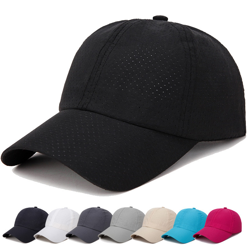 Wholesale Hat men's summer thin sun-proof quick-ying mesh baseball cap light board breathable sun hat srts peaked cap for women