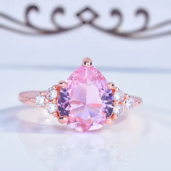 Wholesale Jewelry Simple Style Water Droplets Copper Artificial Gemstones Diamond