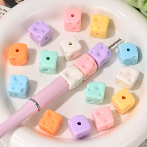 Wholesale Dopamine Cheese Cubes Loose Beads