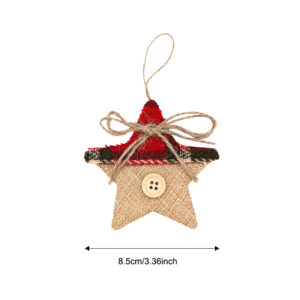 Linen pendant five-pointed star