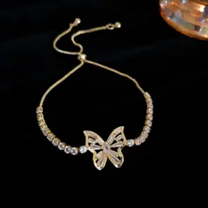 14# Bracelet-Butterfly-Gold