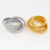 Wholesale PVD Coated 18K Gold Real Gold Plated Solid Color 304 Stainless Steel Simple Style Waterproof Non Tarnish 304 Stainless Steel Bangle