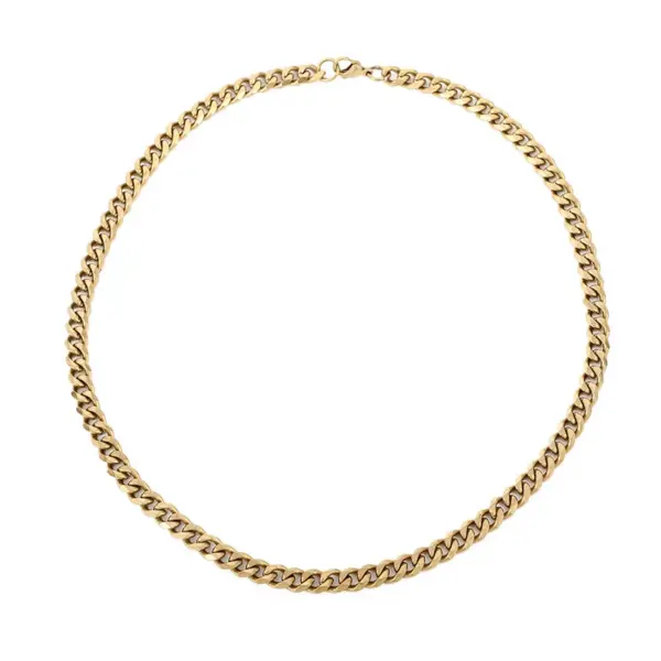 Wholesale Simple Style Solid Color Stainless Steel Plating Necklace 1 Piece