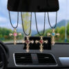 oly-131cb1a674b109f8ba8fc196fa35d3c4 Wholesale Diamond-embedded love Cross Car Rearview Mirror decorative pendant alloy cross exquisite