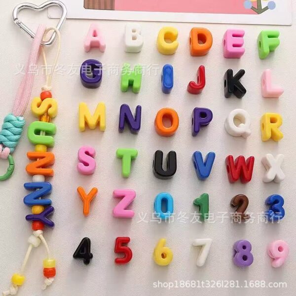 Wholesale Acrylic large-hole letter beads