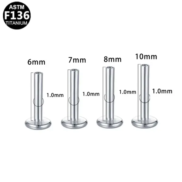 1 Piece Lip Rings Simple Style Classic Style Geometric Pure Titanium Titanium Alloy Polishing Plating 14K Gold Plated White Gold Plated Lip Rings Ear Cartilage Rings & Studs