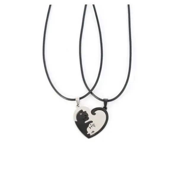 Wholesale Jewelry Simple Style Cat 304 Stainless Steel Polishing Pendant Necklace