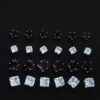 Wholesale European and American Cross-border Fashion Geometric Square Zircon Earrings Light Luxury Creative High-end Women's Earrings 12-piece Set