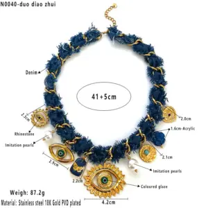 Devil's Eye Multi Pendant Necklace / Average Size