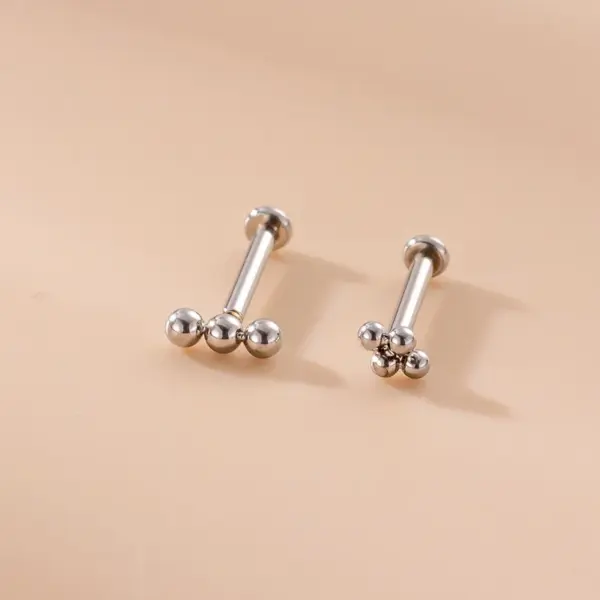 1 Piece 316L Stainless Steel Lip Rings Geometric Waterproof Non Tarnish Surgical Steel