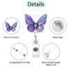 Wholesale 3D butterfly rhinestone easy-pull buckle rotating telescopic keychain