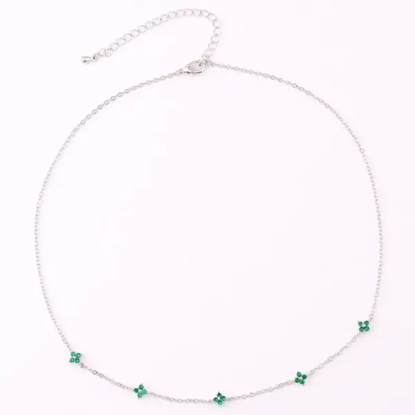 Wholesale Casual Sweet Geometric Copper Zircon Necklace In Bulk