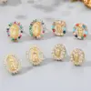 Wholesale Fashion Round Copper Inlay Zircon Ear Studs 1 Pair