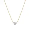 Wholesale Sweet Geometric Titanium Steel Plating Inlay Zircon Pendant Necklace