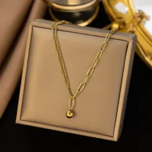 25 [Ah221] Gold Necklace