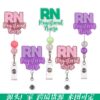 Wholesale New Hot Sale Acrylic RN Medical Care Telescopic Clip Easy Pull Buckle Easy Pull ID Buckle Beaded Badge Scroll Gift