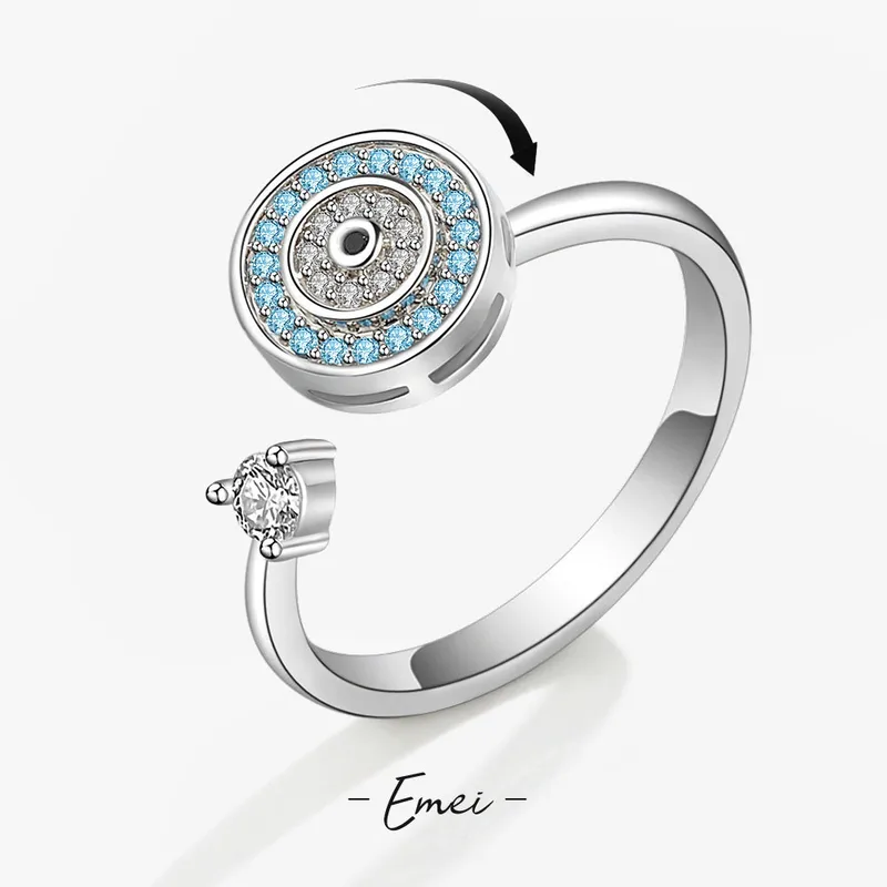 Wholesale Lady Color Block Copper Plating Inlay Zircon Open Ring