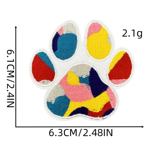 oly-135c32905792da0812dac15971553e0f Wholesale Cute colorful bear paw fabric patch embroidery