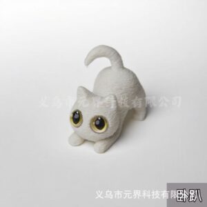 White cat - lying down