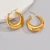 304 Stainless Steel C Shape PVD Coated 18K Gold Plated 18K Gold Simple Style Classic Style Waterproof Non Tarnish Plating Gold Sier Ear Studs