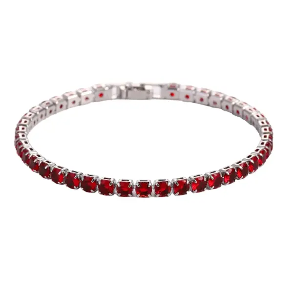 European Hip Hop 4.0 Zircon Bracelet For Men And Women Hot Sale Simple Fashion Tennis Bracelet Wholesale