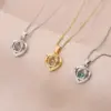Wholesale Real Gold Plated Heart Shape 304 Stainless Steel Simple Style Waterproof Non Tarnish Titanium Steel Pendant Necklace