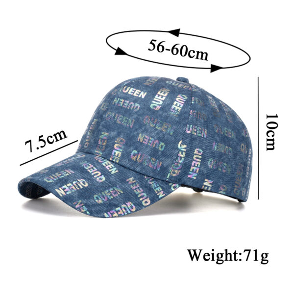 Wholesale Women's Fashion English QUEEN baseball cap peaked cap colorful letters heat stamping Sun Hat sun hat B1085