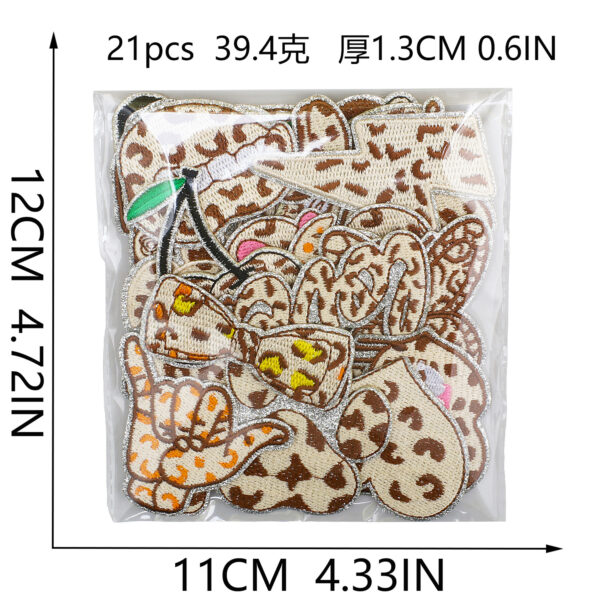 Wholesale Leopard print embroidered patch