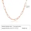 Wholesale PVD Coated Real Gold Plated 18K Gold Solid Color 201 Stainless Steel Simple Style Waterproof Non Tarnish 201 Stainless Steel Necklace