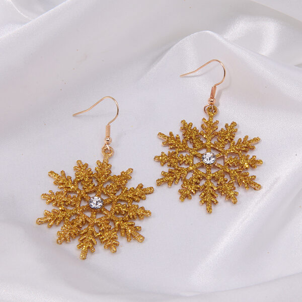 Wholesale Diamond Bell Snowflake Christmas Tree Earrings