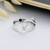 oly-13766cc40790e5156cc5bc980e034c81 Wholesale Chao Sheng s925 Sterling Sier Irregular Geometry Black Enamel Ring Dark Fashion Food Ring