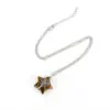 Wholesale Simple Style Star Natural Stone Ferroalloy Patchwork Pendant Necklace