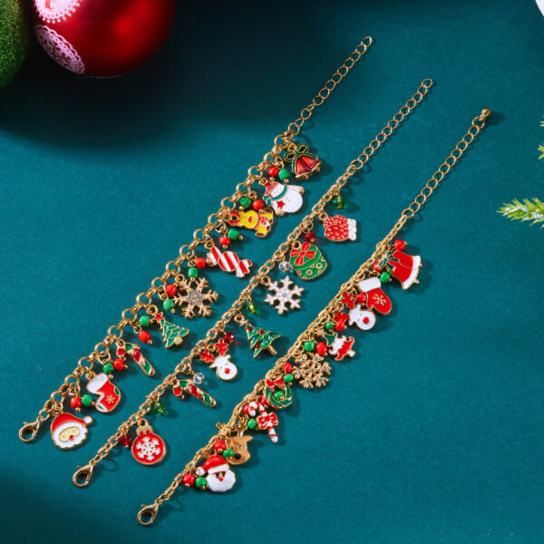 Wholesale Christmas snowman, reindeer, snowflake, gingerbread man, cane bracelet