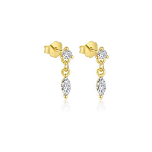 E4824-gold/pair / 925 silver