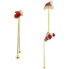 Wholesale Crawling Santa Claus Tassel Long Asymmetrical Snowflake Earrings