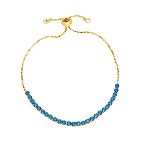 Wholesale Fashion Geometric Copper 18k Gold Plated Zircon Bracelets In Bulk