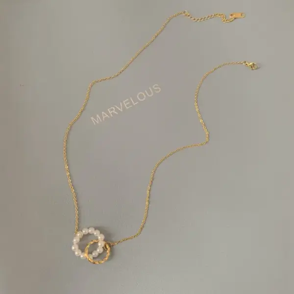 Wholesale Lady Geometric Titanium Steel Plating Pendant Necklace