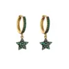 Wholesale Fashion Heart Plating Copper Zircon Copper Earrings