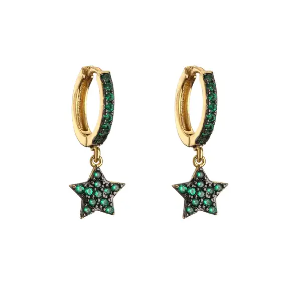 Wholesale Fashion Heart Plating Copper Zircon Copper Earrings