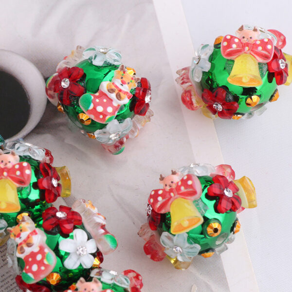 Wholesale DIY Christmas bell stockings with pen beads