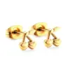 Wholesale Retro Cherry Crown Shell Stainless Steel Plating Ear Studs 1 Pair