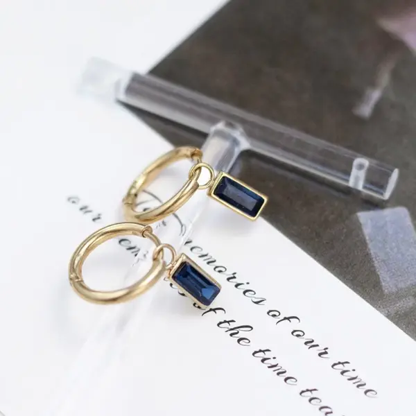 PVD Coated 18K Gold Real Gold Plated Geometric 304 Stainless Steel Titanium Steel Simple Style Waterproof Non Tarnish Earrings