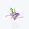 Wholesale Fashion Fruit Copper Artificial Gemstones Earrings
