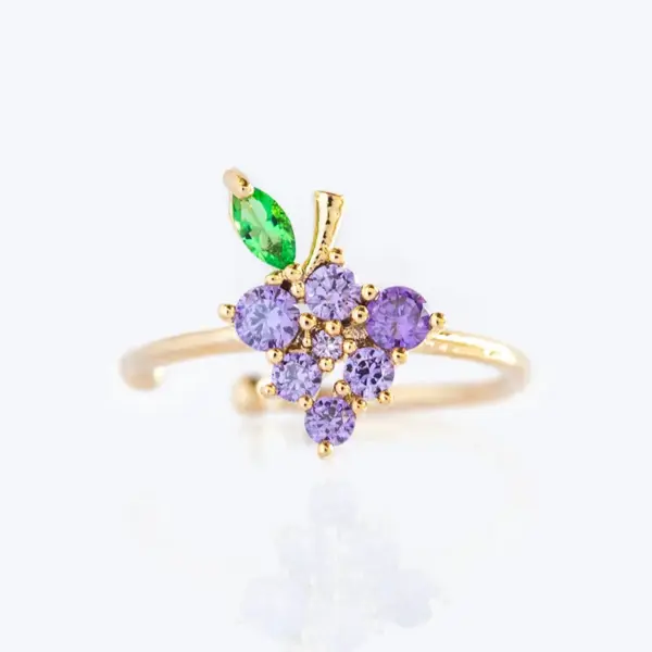 Wholesale Fashion Fruit Copper Artificial Gemstones Earrings