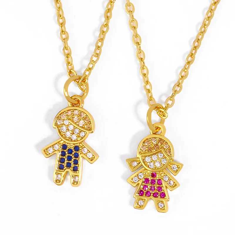 Wholesale Copper Plating Cartoon Character Necklace