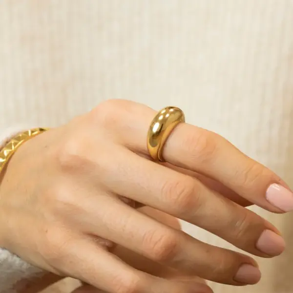 Wholesale Jewelry Fashion Solid Color 304 Stainless Steel Stainless Steel Rings