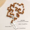 Wholesale Color-made Wooden Beads Cross Rosary Communion Baptism