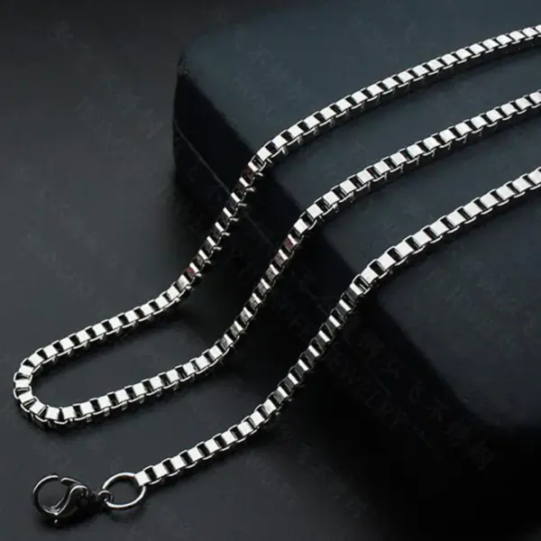 PVD Coated Real Gold Plated Lines 304 Stainless Steel Simple Style Waterproof Non Tarnish 304 Stainless Steel Necklace