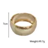 Wholesale 304 Stainless Steel Solid Color PVD Coated Golden Plated Casual Exaggerated Waterproof Non Tarnish Gold Silver Bangle