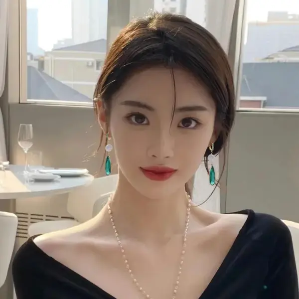 Wholesale 1 Pair Retro Square Inlay Copper Zircon Drop Earrings